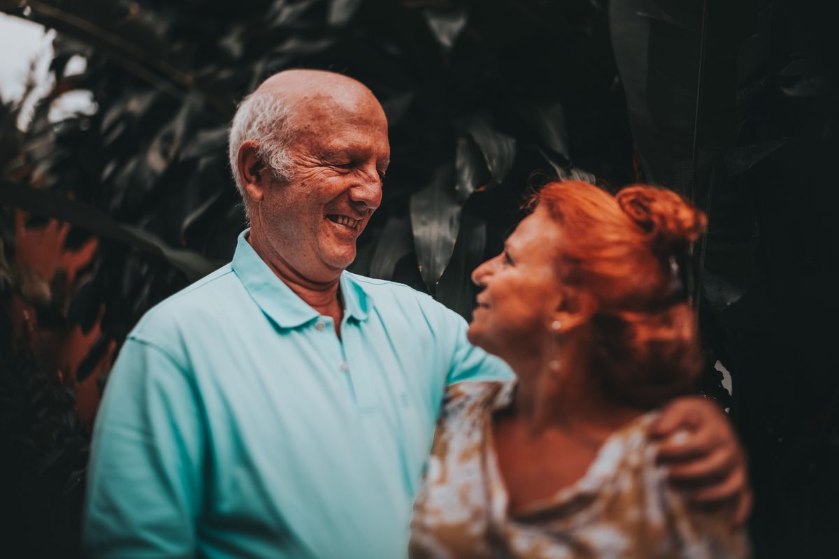 Smiling couple in retirement