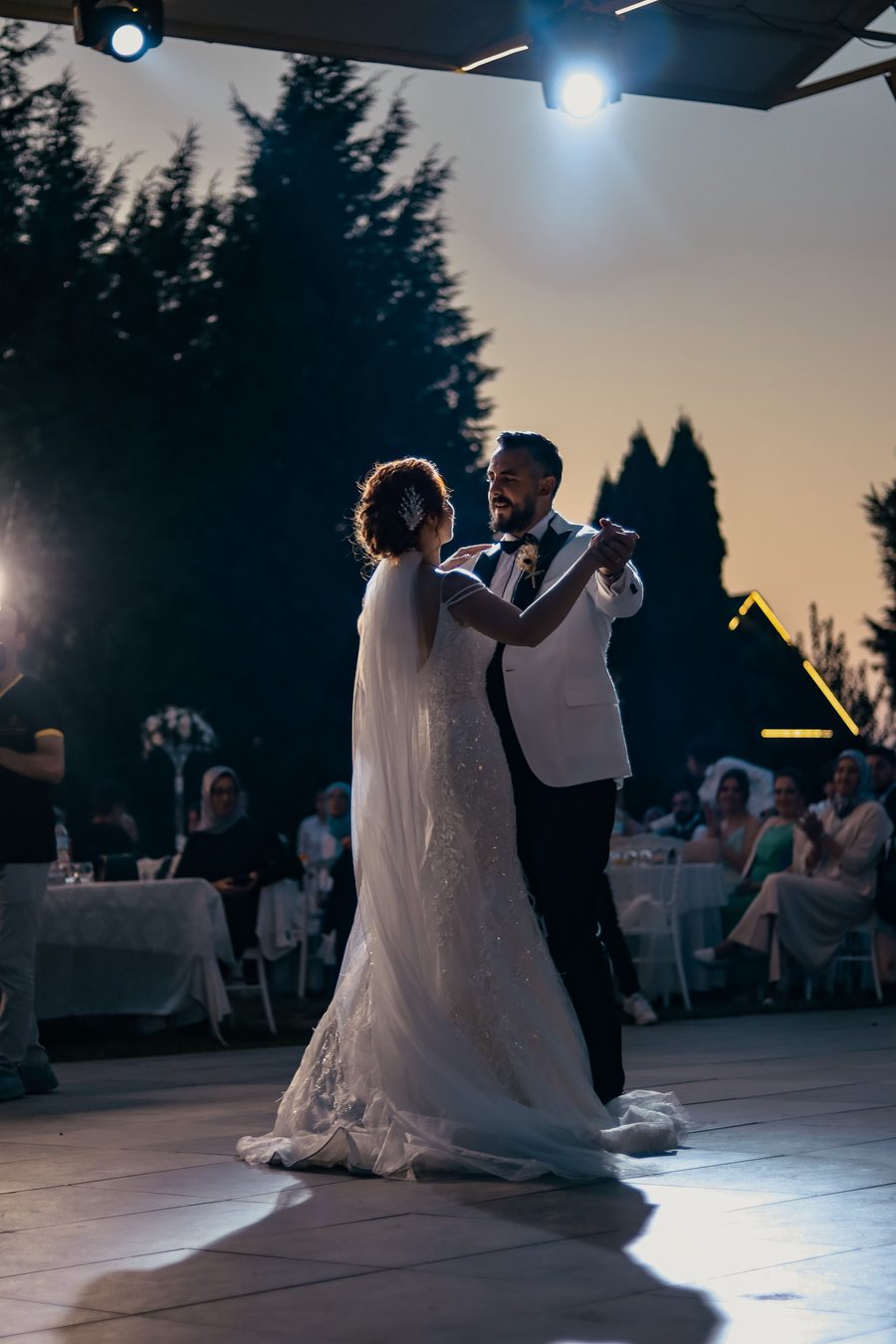 Couple dancing at their wedding